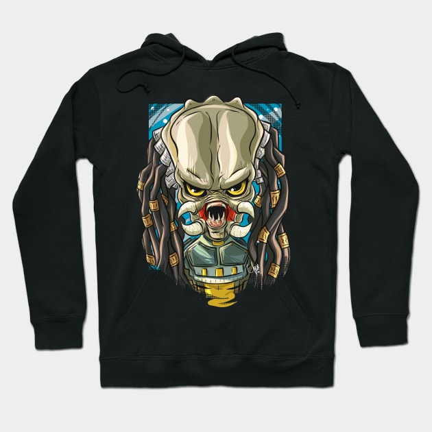 Pop Culture Caricature #23 - Predator Hoodie by yazgar